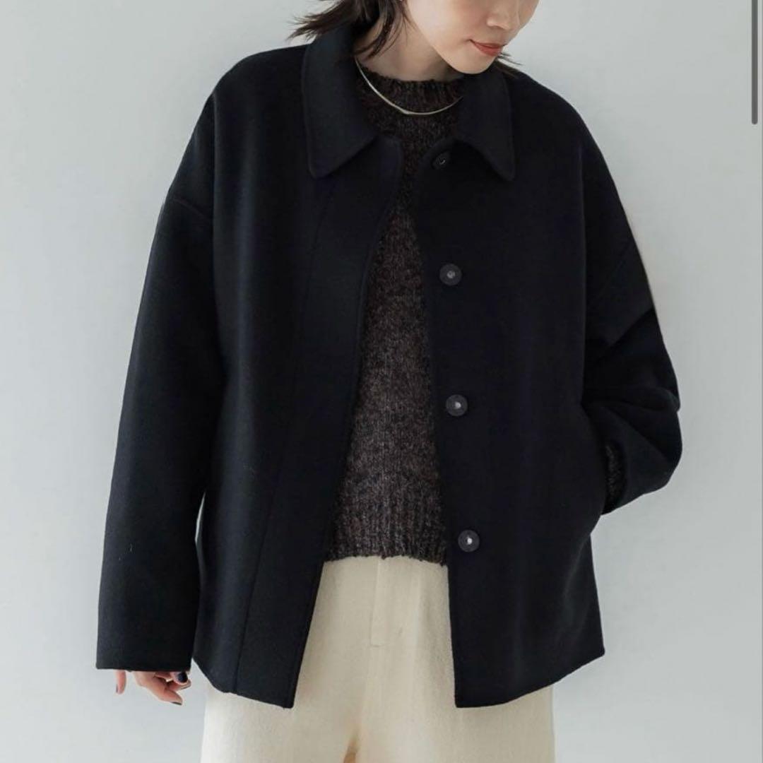 crewre クルーレ 2wayウールリバーショートコート サイズ3 ブラック