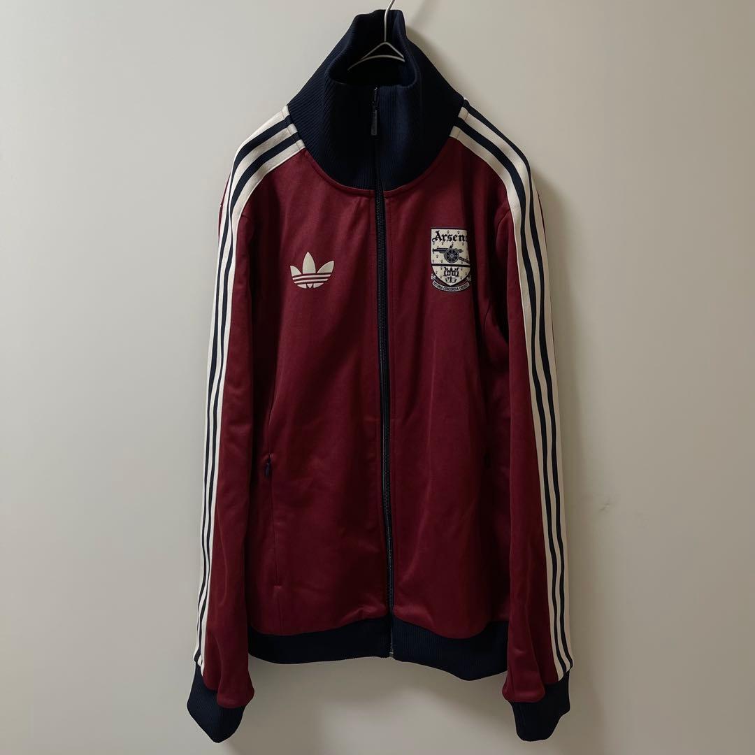 新品同様Ｓ】アーセナル　アディダス刺繍トラックジャケットジャージトップ　マルーン
