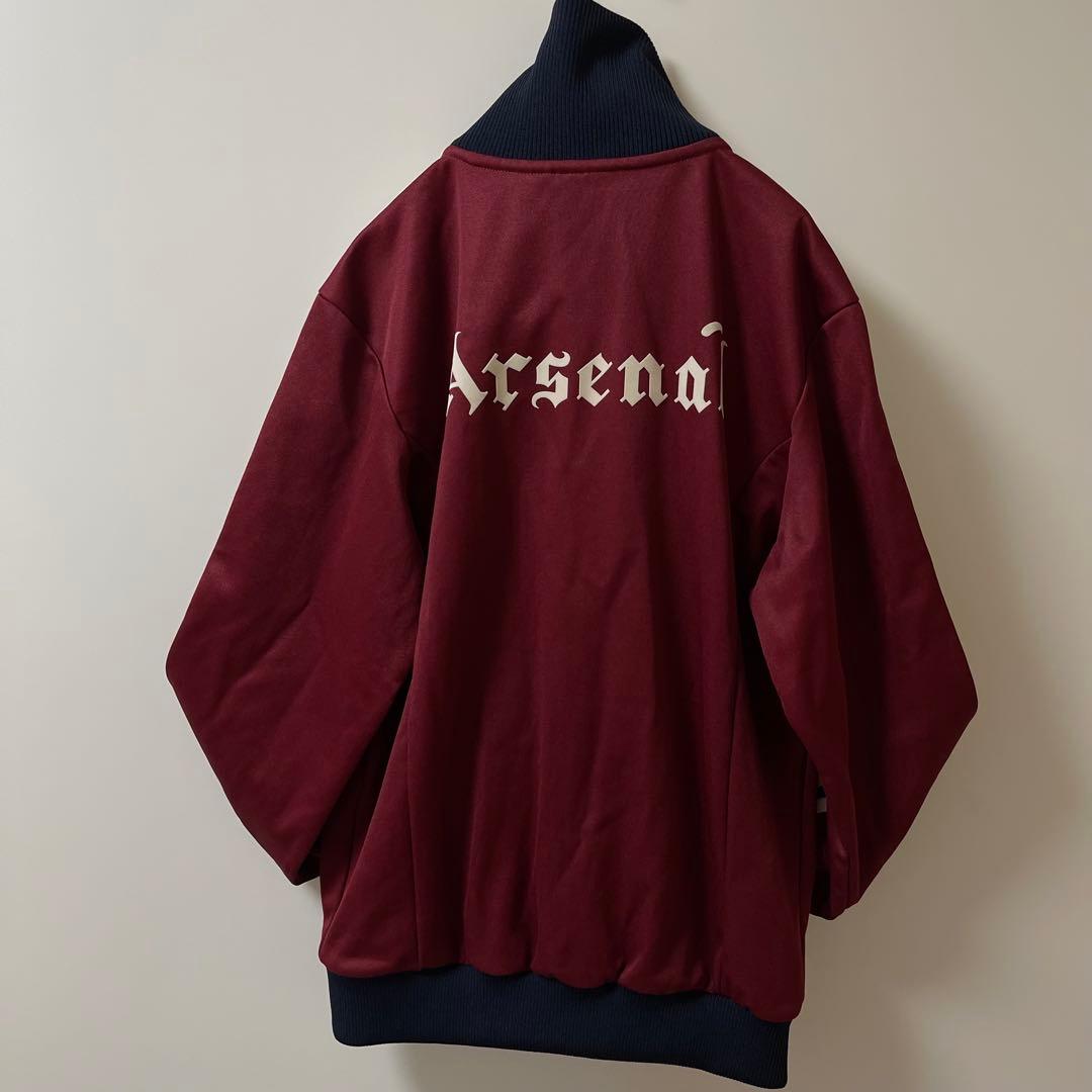 新品同様Ｓ】アーセナル　アディダス刺繍トラックジャケットジャージトップ　マルーン