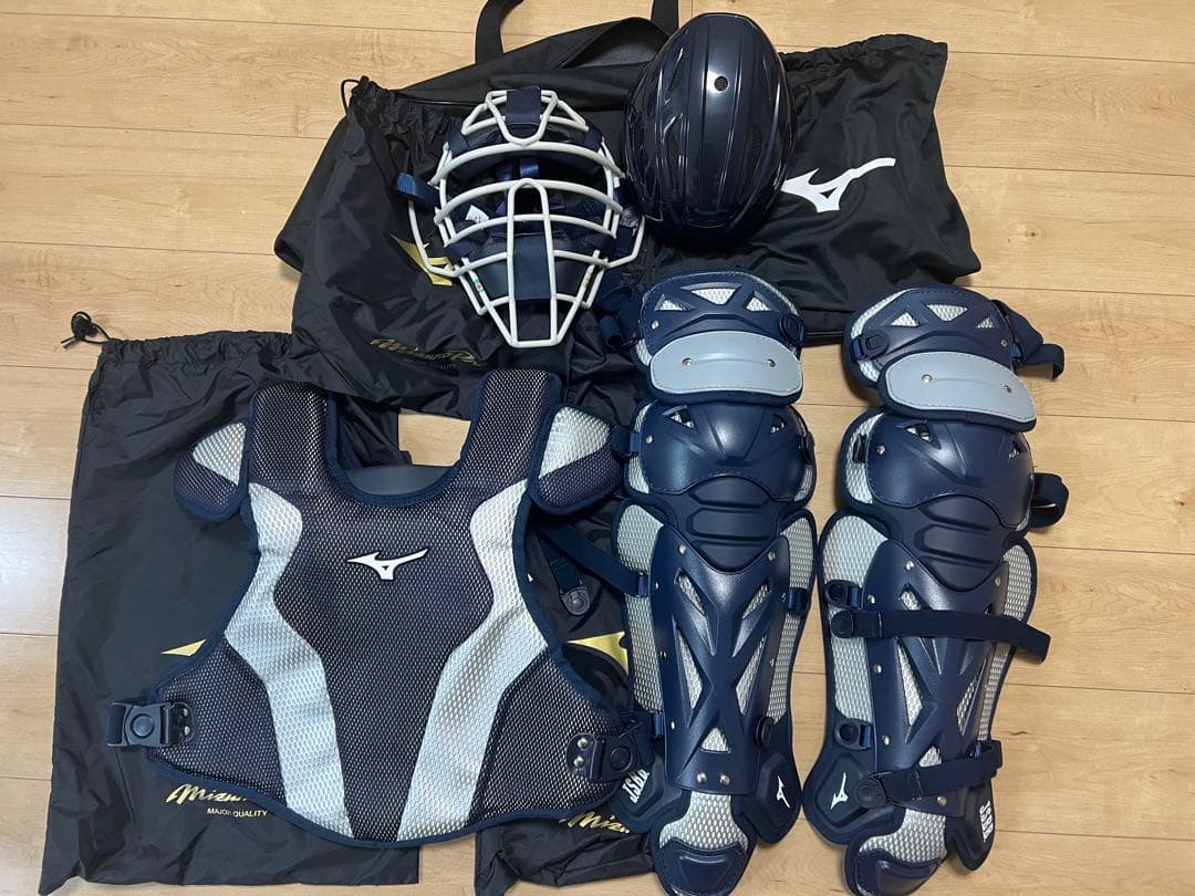 ミズノプロキャッチャー防具軟式ネイビー