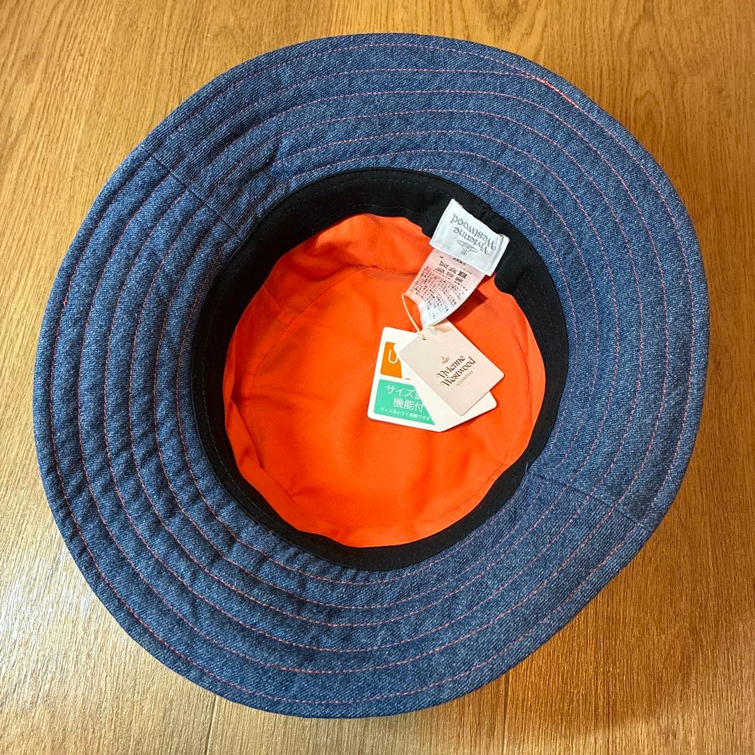 【未使用品】ヴィヴィアンウエストウッド キルティング バケットハット ブルー