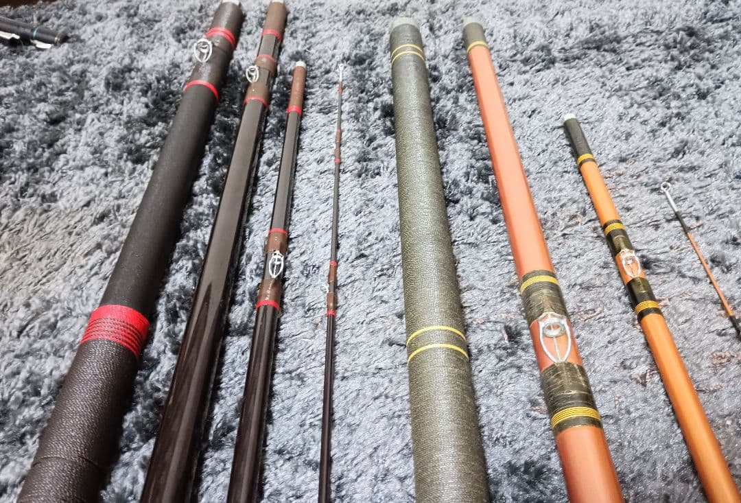 4本継ぎ石鯛竿5.2m&4.7mまとめて２本！グラス製