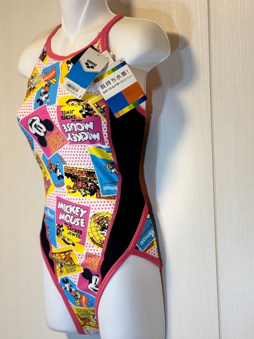 arena ×ディズニー長持ちタフスーツ競泳水着DIS-8353W L PNK