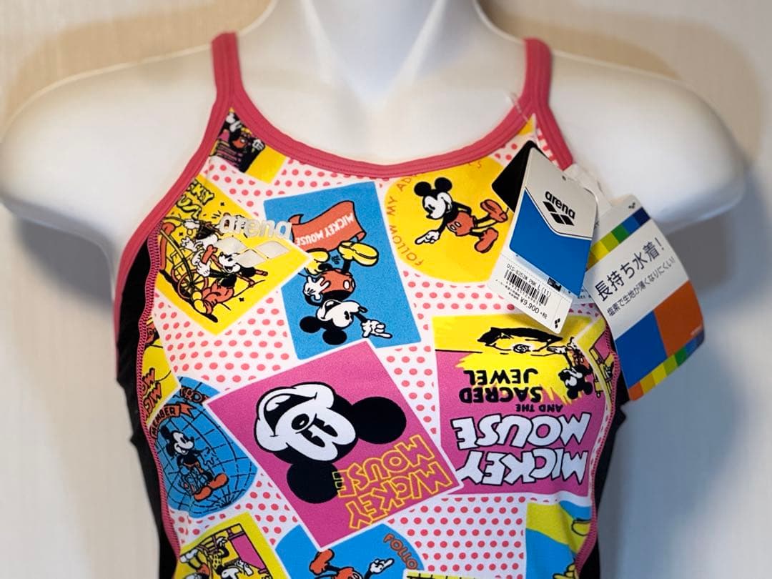 arena ×ディズニー長持ちタフスーツ競泳水着DIS-8353W L PNK