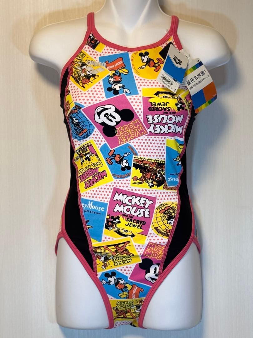 arena ×ディズニー長持ちタフスーツ競泳水着DIS-8353W L PNK