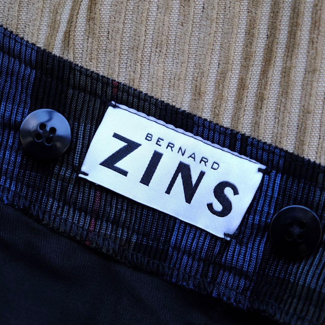 美品BERNARD ZINSコーデュロイチェックパンツSPENDER 44