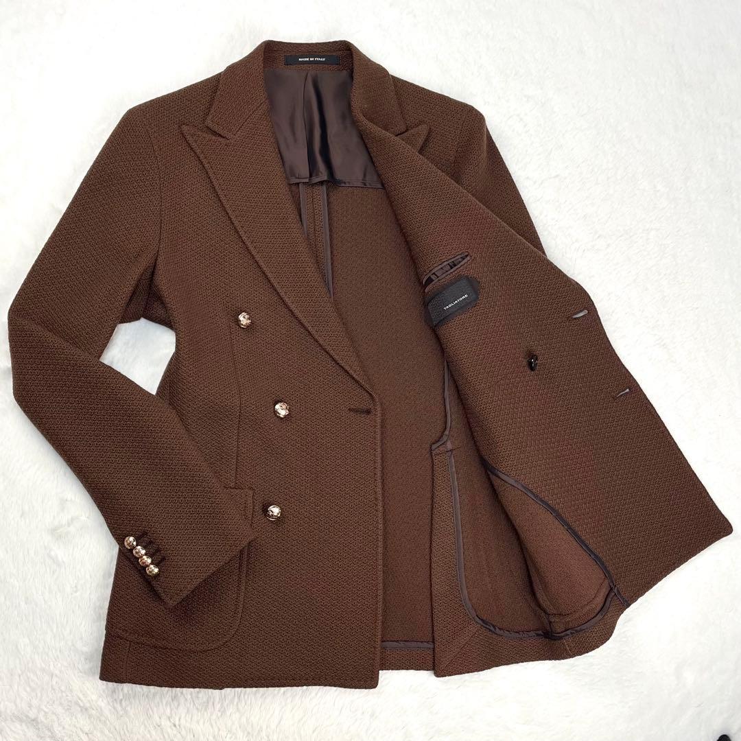 未使用級 TAGLIATORE モンテカルロ バスケットウィーブ ブレザー 46