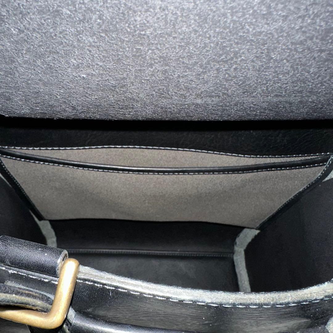 ibona イボーナ リュック スライン バックパック 黒 レザー 本革 A4可