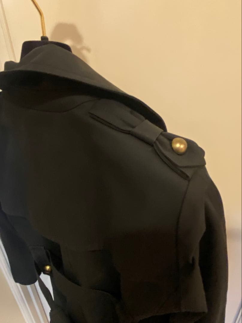 ◆イヴ・サンローラン　リヴゴーシュ◆8分袖トレンチコート 38 ♡肩リボン♡