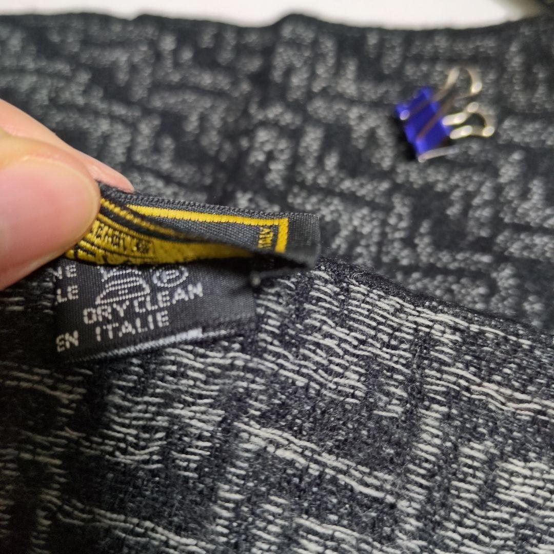 FENDI ズッカ柄 マフラー ストール 総柄 グレー ウール100%
