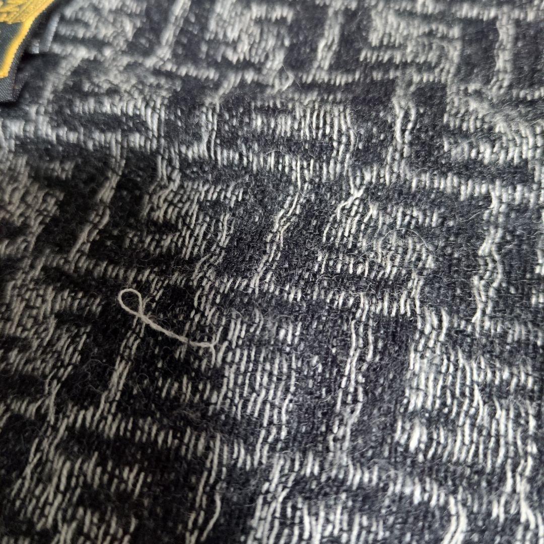 FENDI ズッカ柄 マフラー ストール 総柄 グレー ウール100%