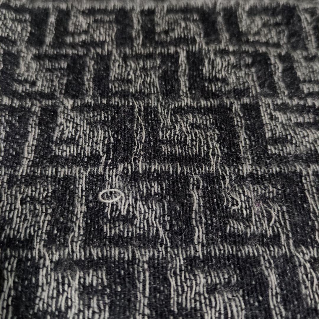 FENDI ズッカ柄 マフラー ストール 総柄 グレー ウール100%