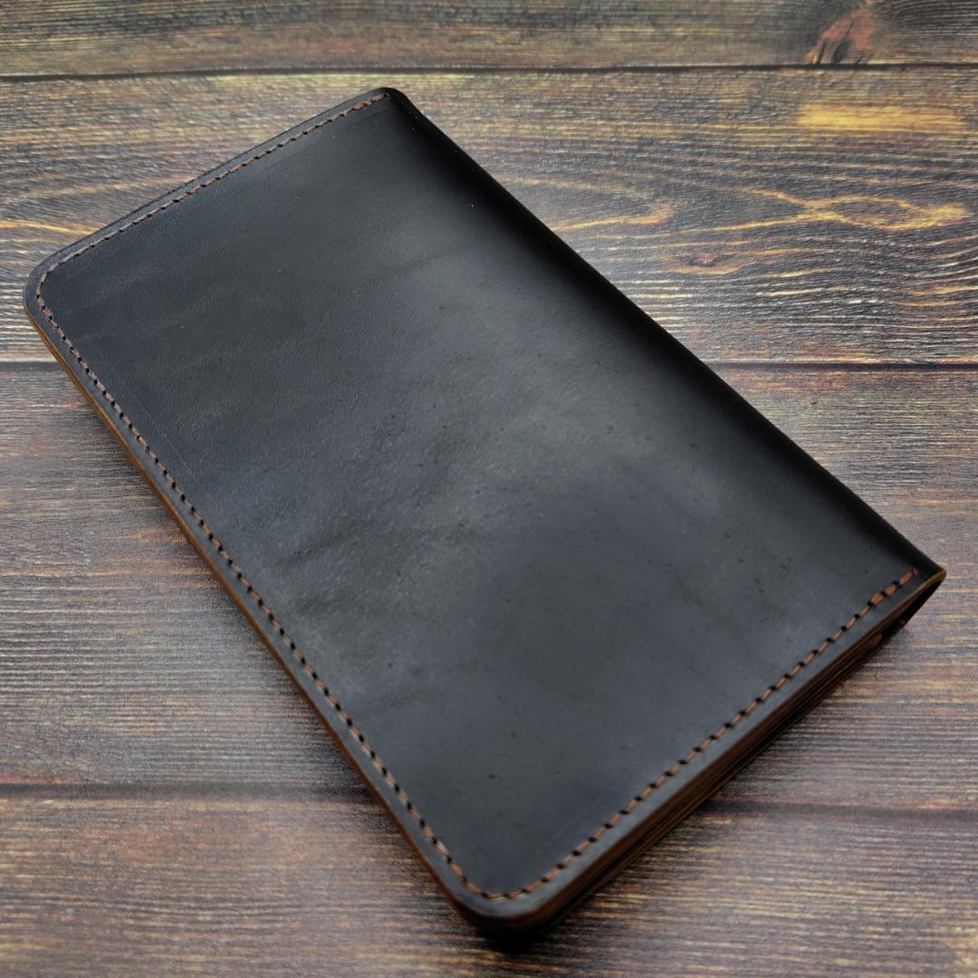 【訳あり値引き】ミドルトラッカーウォレット ホースバット 本革 茶芯ブラック