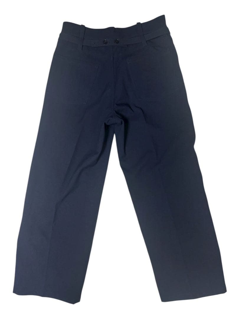 JIL SANDER ネイビー ワイドレッグスラックス