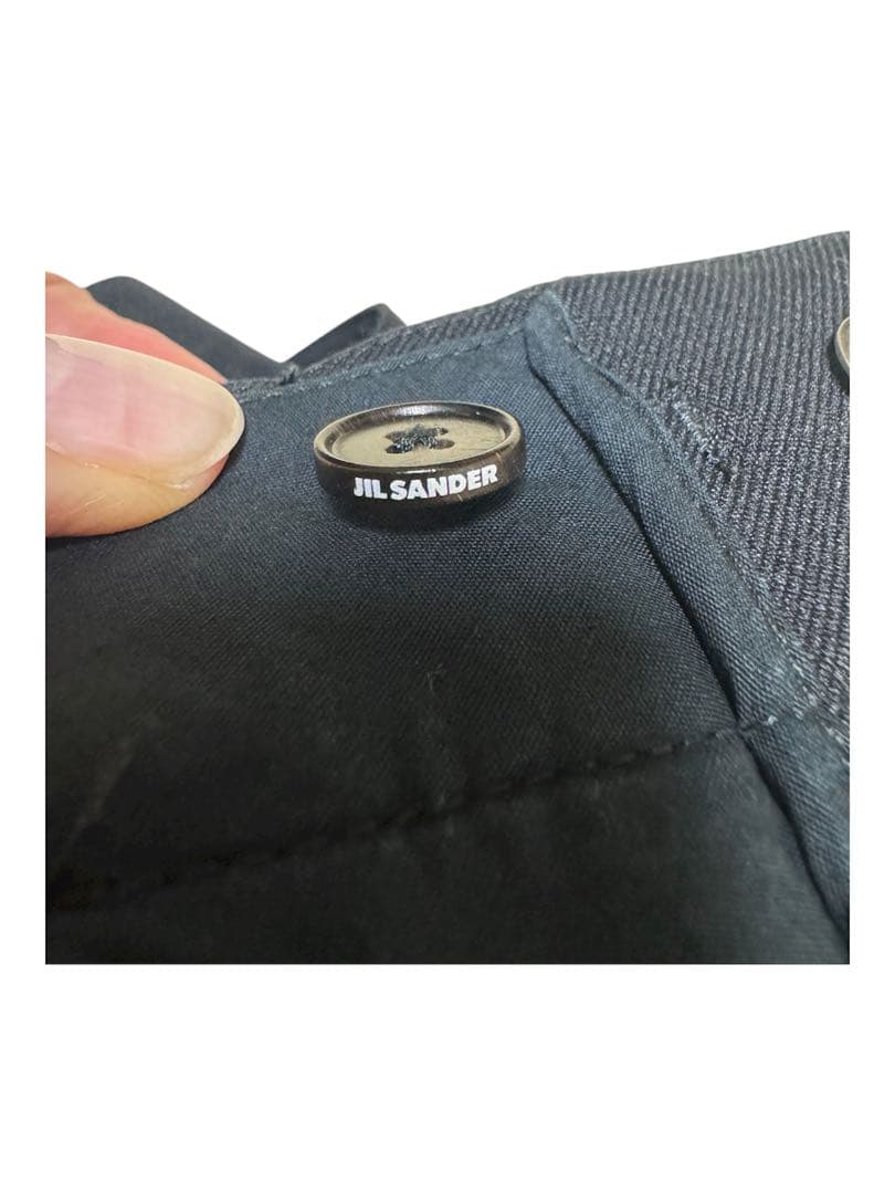 JIL SANDER ネイビー ワイドレッグスラックス