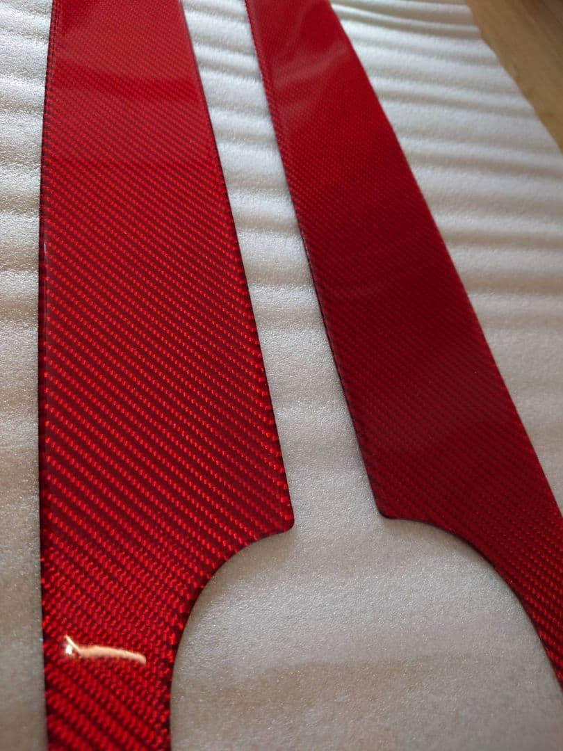 トヨタ86 BRZ zn6系リアルレッドカーボン インナードアアームレストカバー