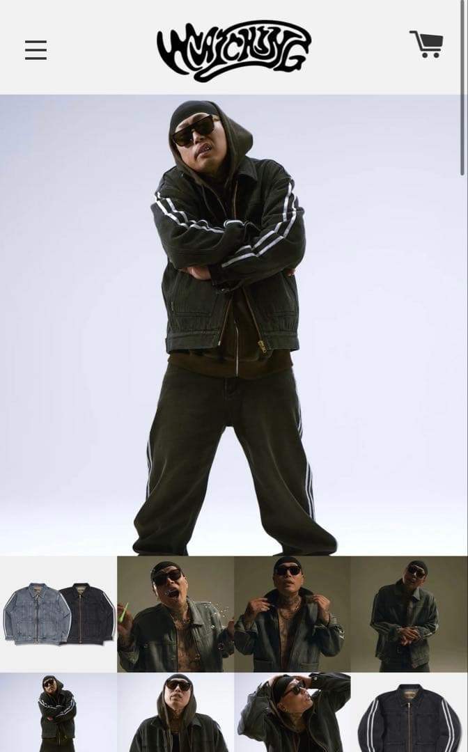 godswatchingデニムセットアップ