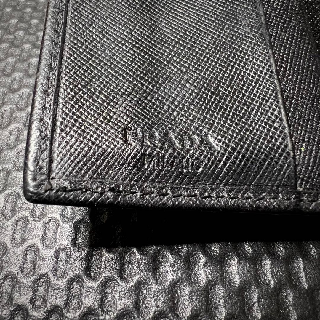 PRADA/プラダ☆コンパクトウォレット☆サフィアーノレザー☆三角ロゴ☆ブラック