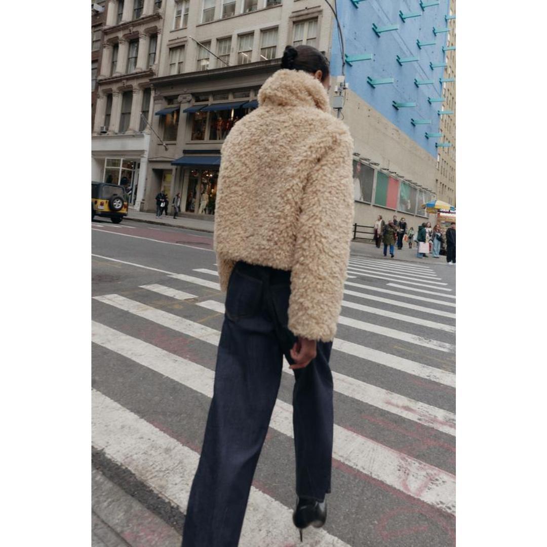 新品 ZARA トグルボタン フェイクファージャケット