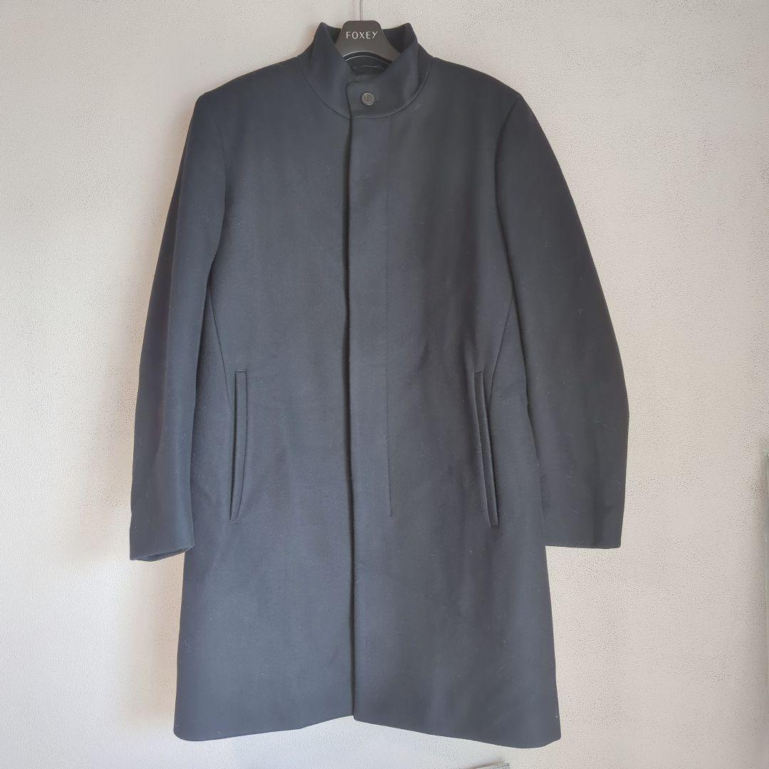 Theory セオリー スタンドカラー コート ブラック　ウール　カシミヤ混 S