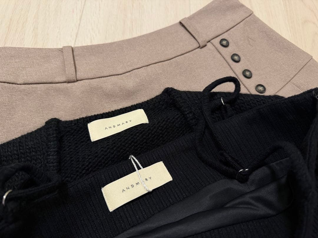 スカート ANDMARY Heidi belt pleats set up