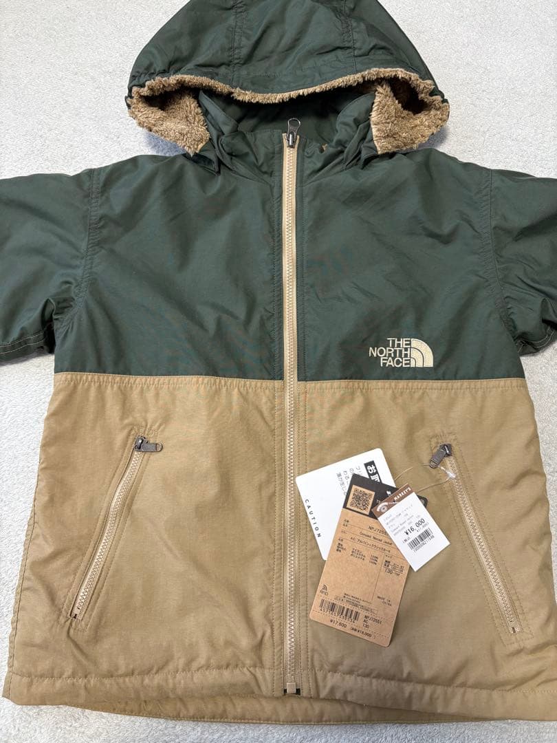 新品未使用タグ付ノースフェイスコンパクトノマドジャケット2025新作カーキ130