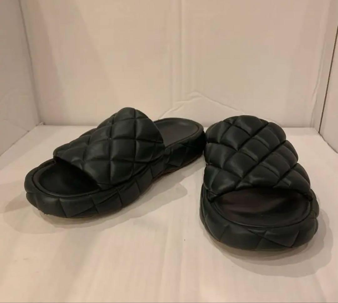 【美品】BottegaVeneta サンダル 黒 26.5cm ボッテガヴェネタ