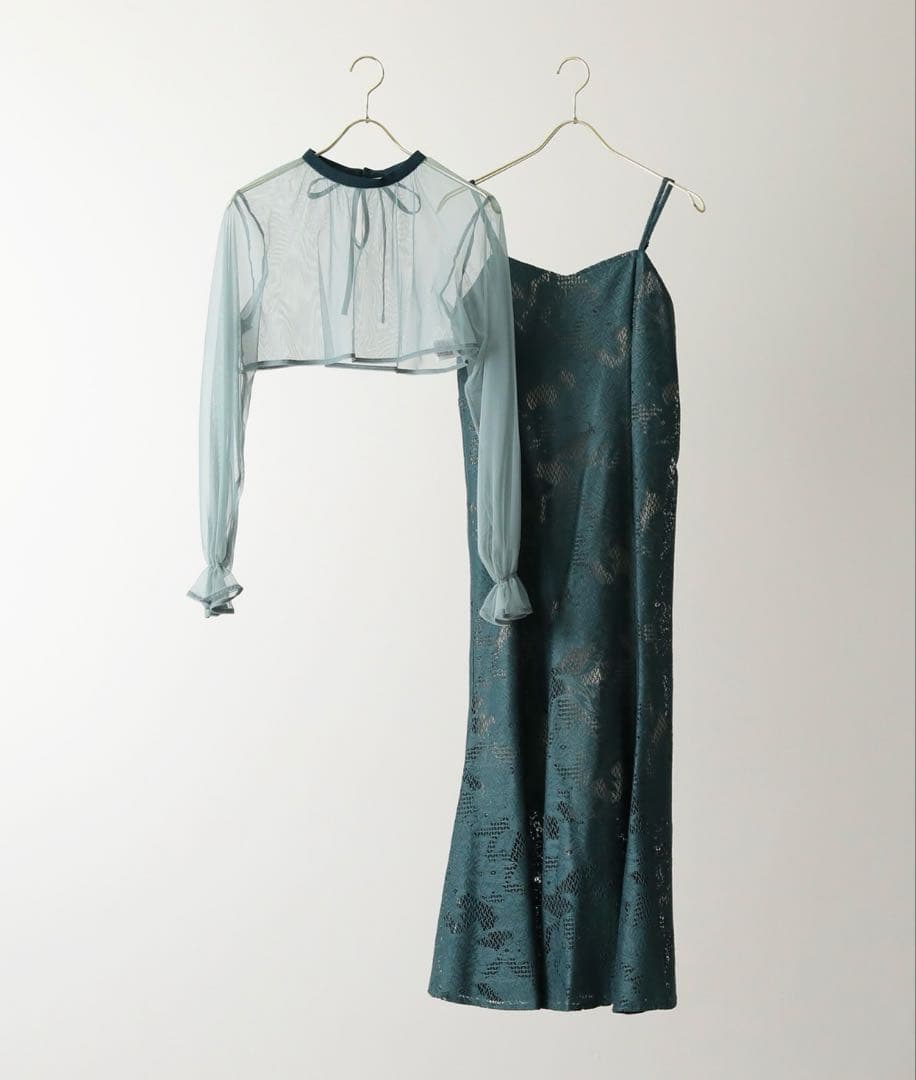 kana チュールボレロセット メニーウエイ パーティー ドレス S ミント