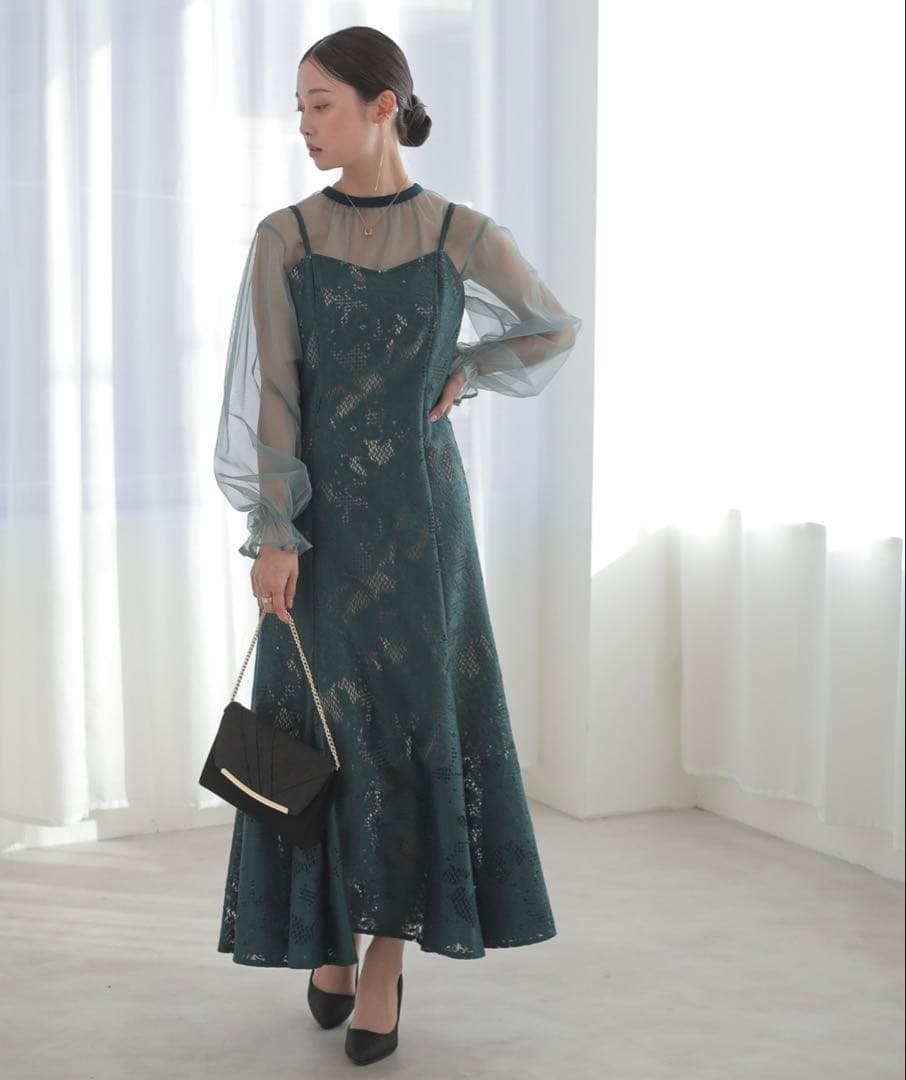 kana チュールボレロセット メニーウエイ パーティー ドレス S ミント