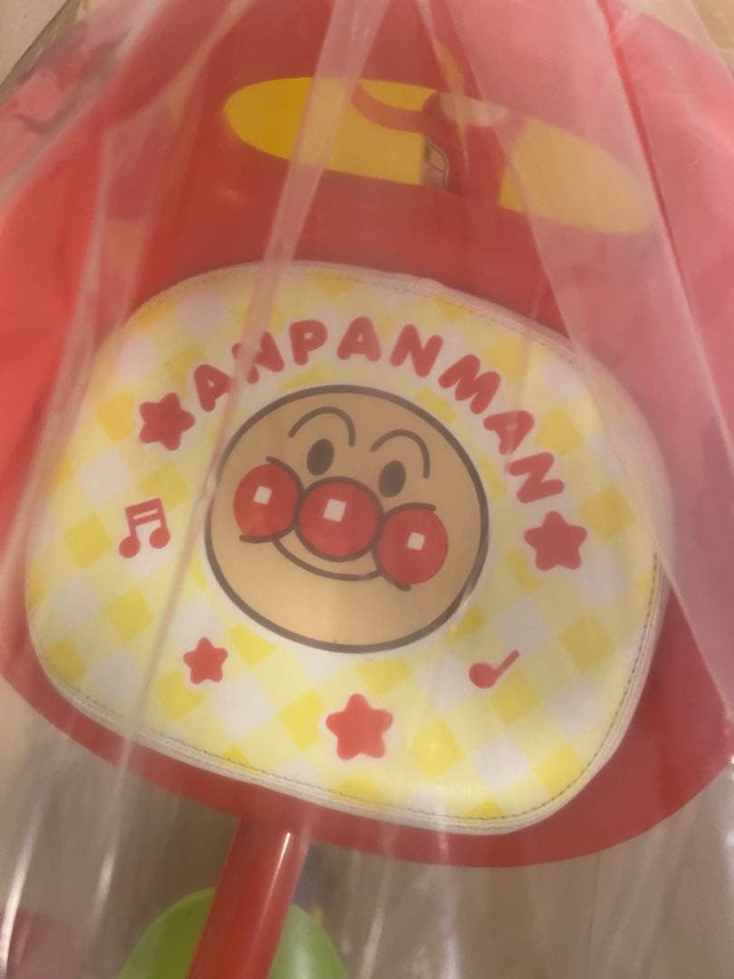 【美品】アンパンマン 三輪車 持ち手付き