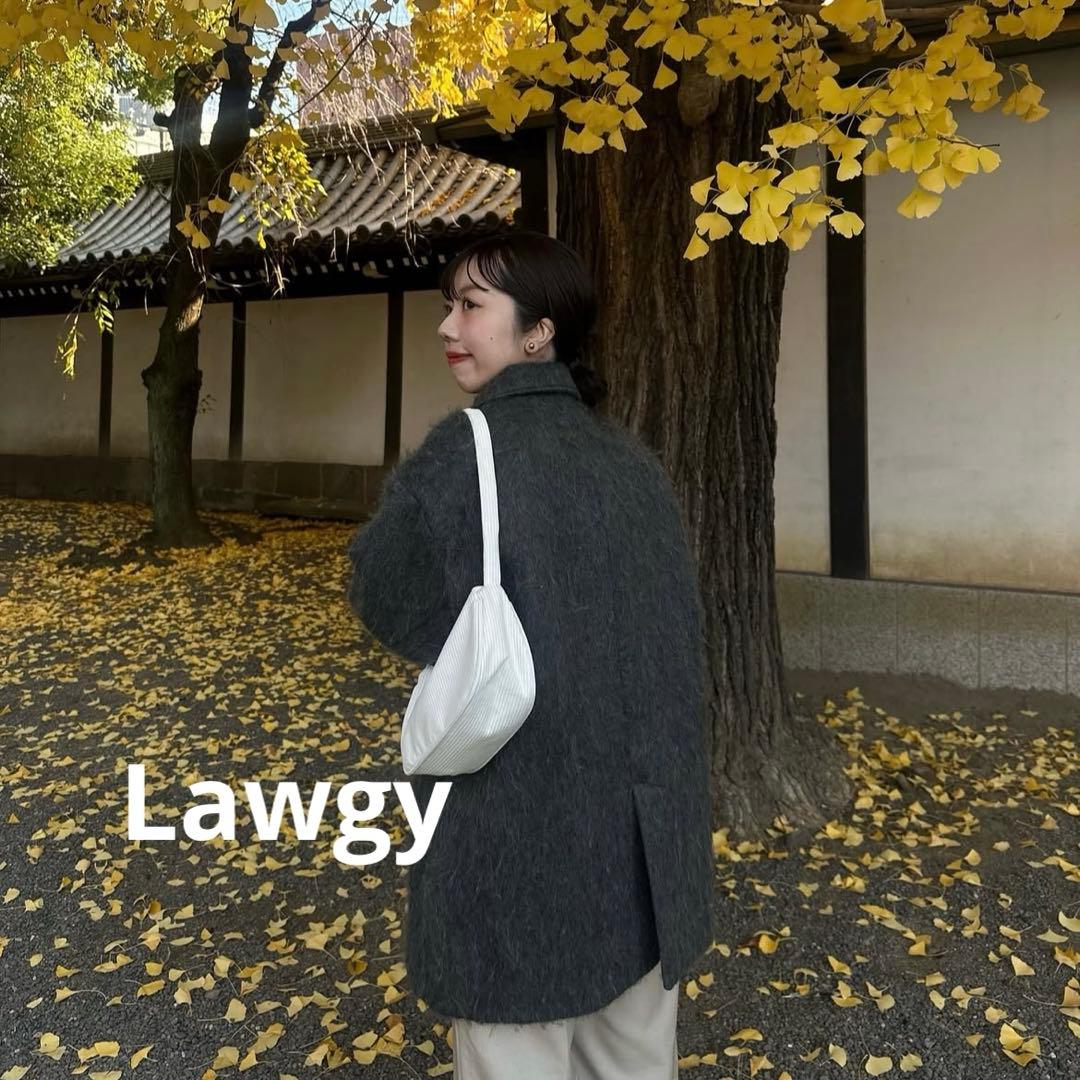 【新品】lawgyラウジーシャギーコートジャケットジャンバーshaggyグレー