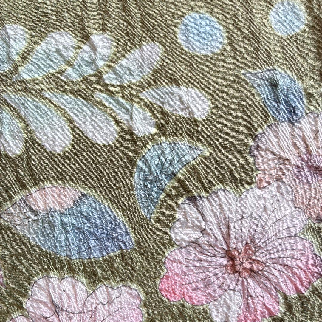 訪問着　フルセット　辻ヶ花　スモールサイズ　丹後ちりめん　着物　正絹　G11