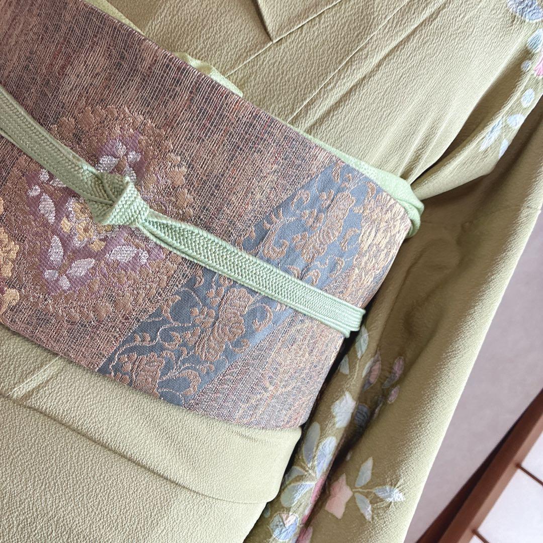 訪問着　フルセット　辻ヶ花　スモールサイズ　丹後ちりめん　着物　正絹　G11