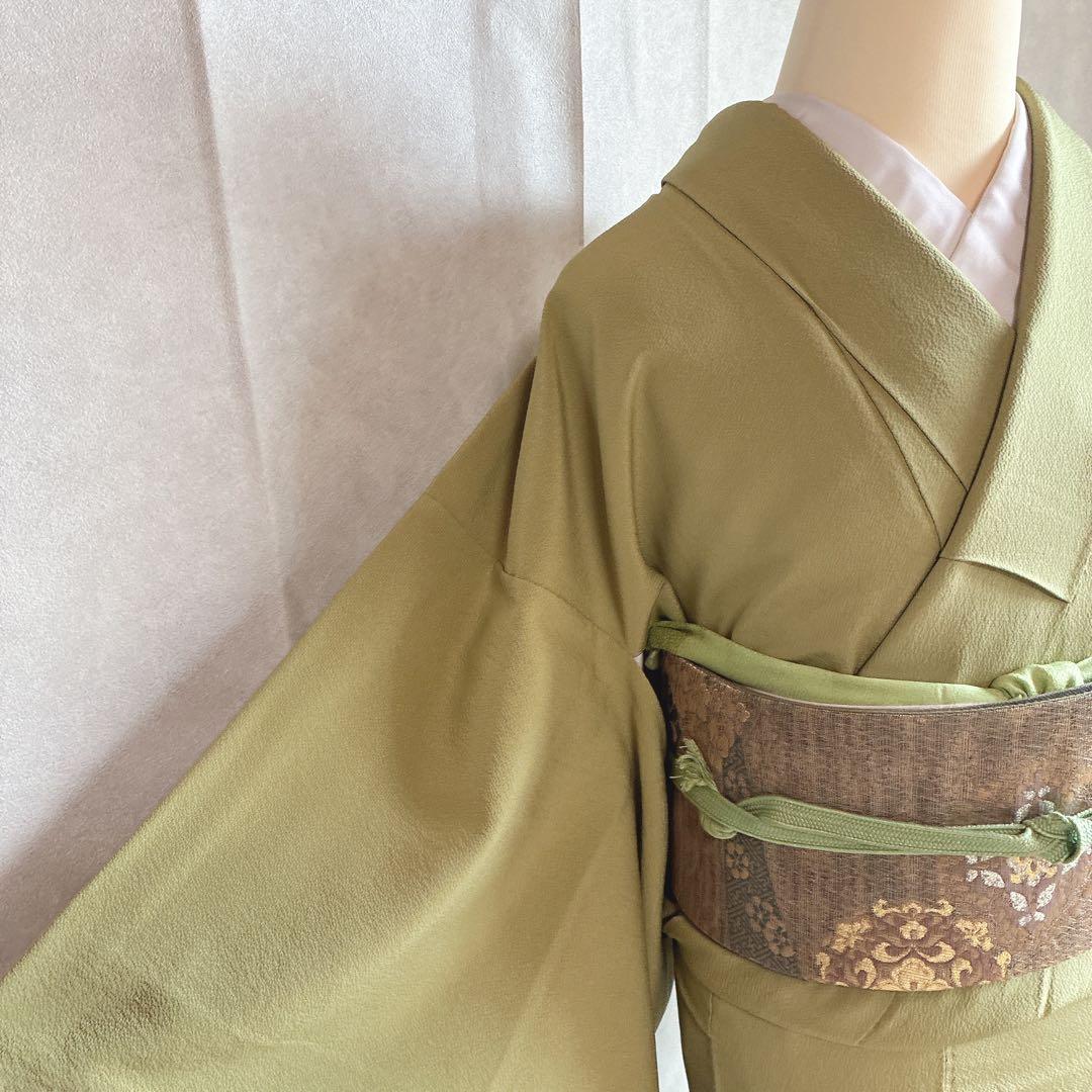 訪問着　フルセット　辻ヶ花　スモールサイズ　丹後ちりめん　着物　正絹　G11