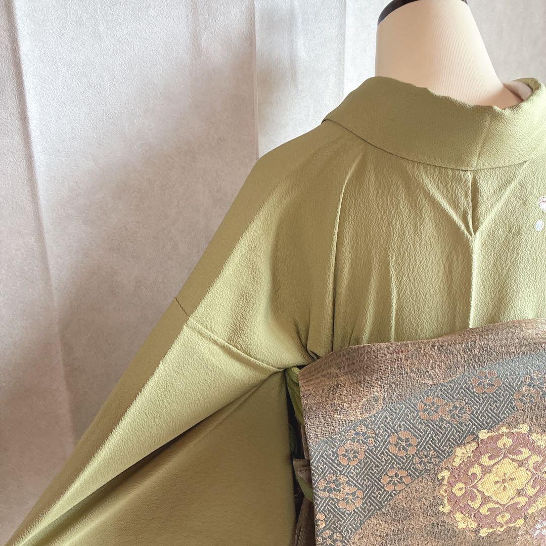 訪問着　フルセット　辻ヶ花　スモールサイズ　丹後ちりめん　着物　正絹　G11