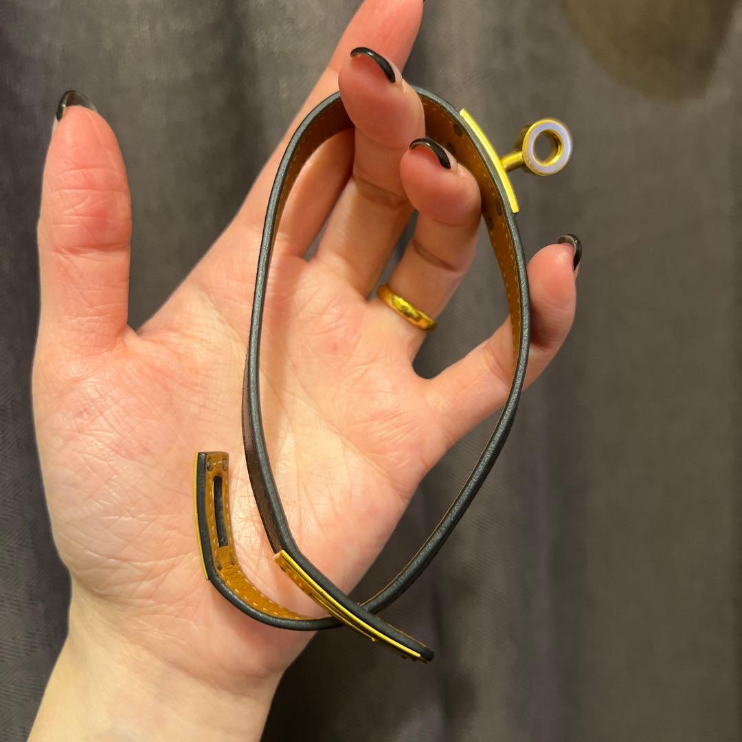 HERMES エルメス　レザーブレスレット 《ケリー》 ドゥブルトゥール