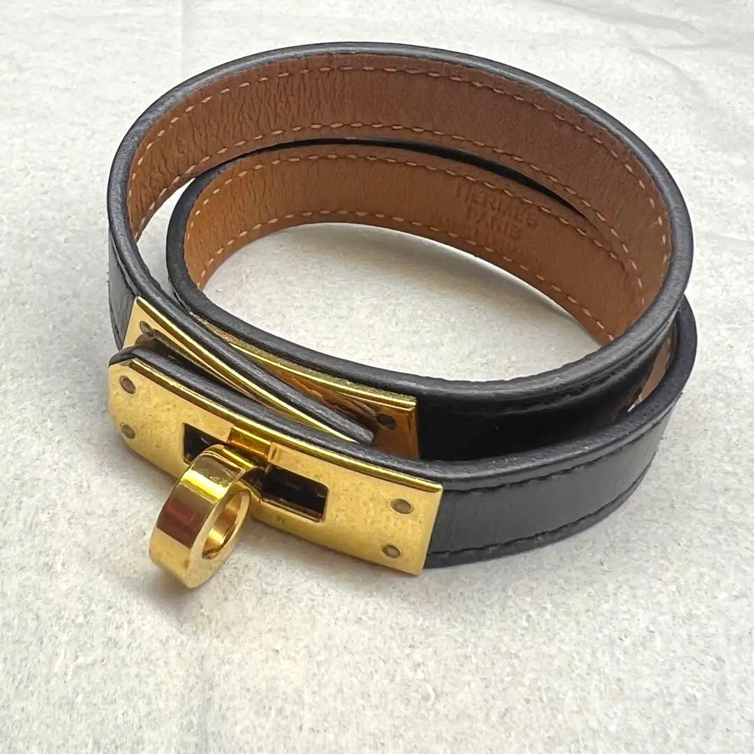 HERMES エルメス　レザーブレスレット 《ケリー》 ドゥブルトゥール