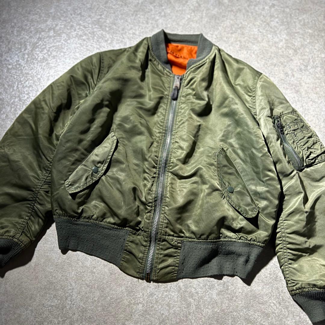 90s USA製 ALPHA MA-1 MA1 flight jacket M