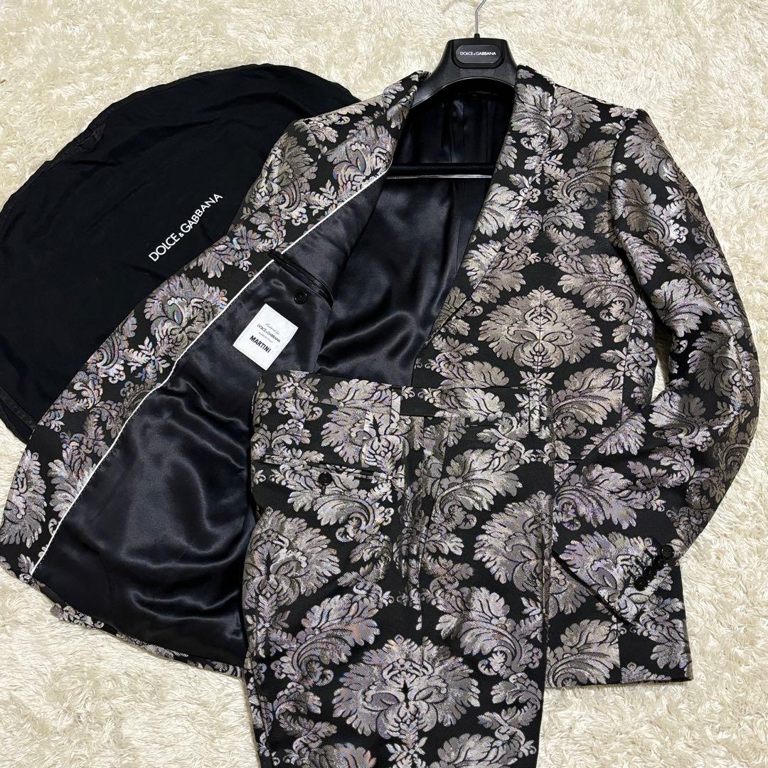 未使用級/タグ付き✨ドルガバ　スーツ　セットアップ　総柄　シルバー　50