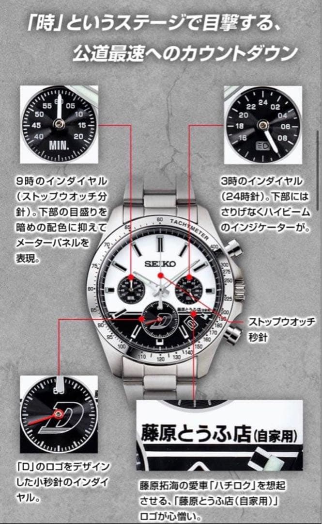 【限定1995本】SEIKO × 頭文字D コラボ 腕時計 未使用