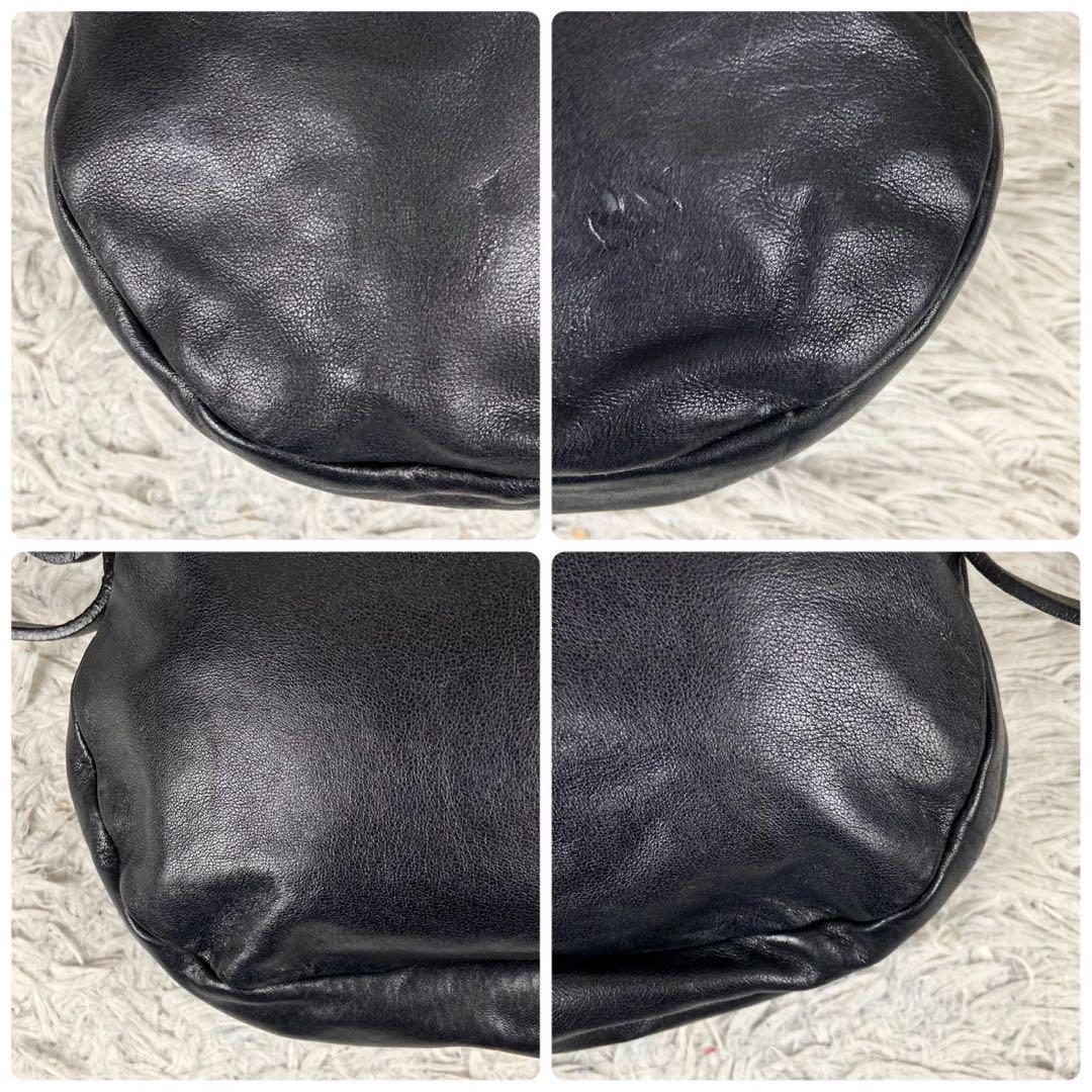 美品 ジミーチュウ レザー チェーン ショルダーバッグ 斜め掛け ブラック 黒