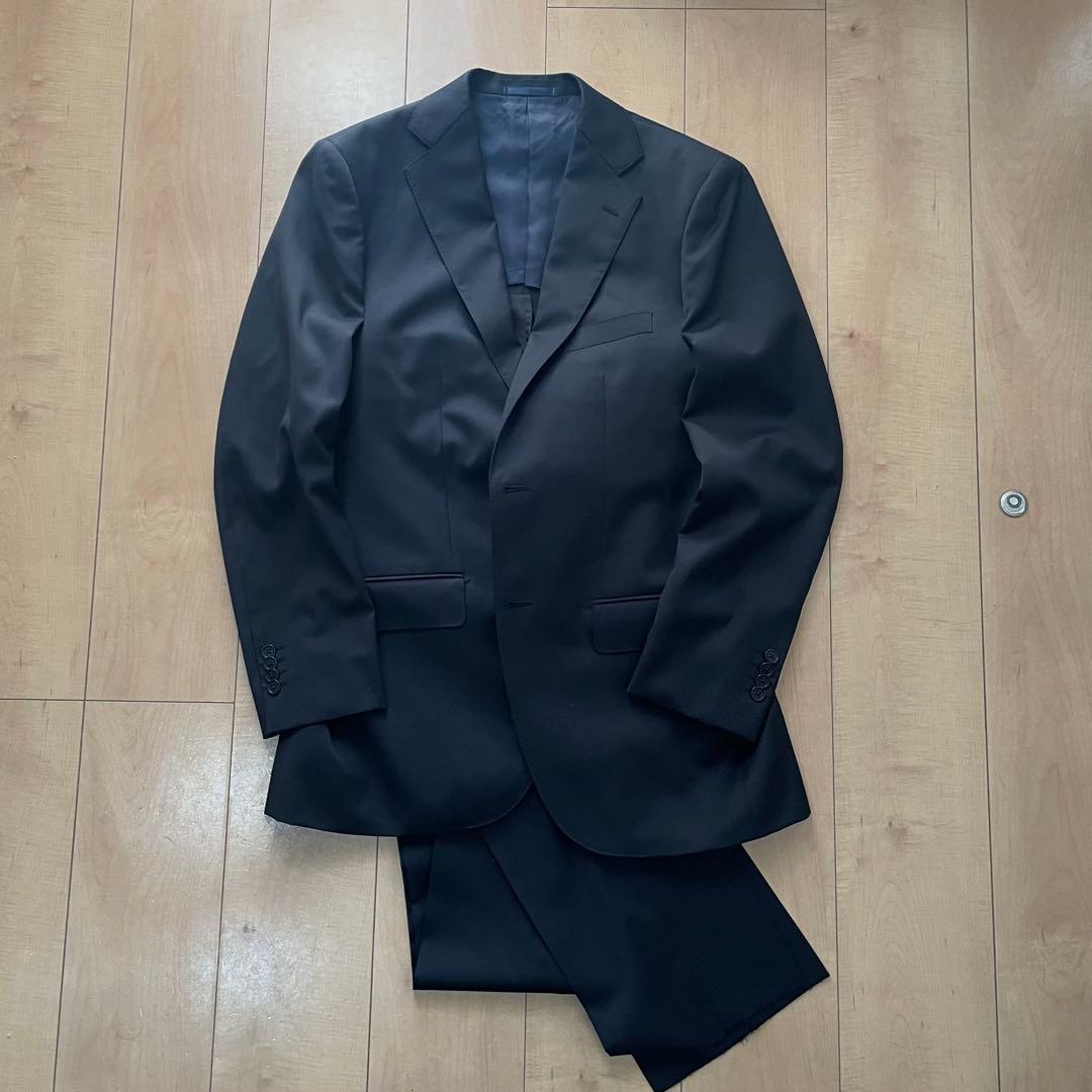 【1度試着のみ】 ロロピアーナ 365 super 130's 生地 スーツ 紺