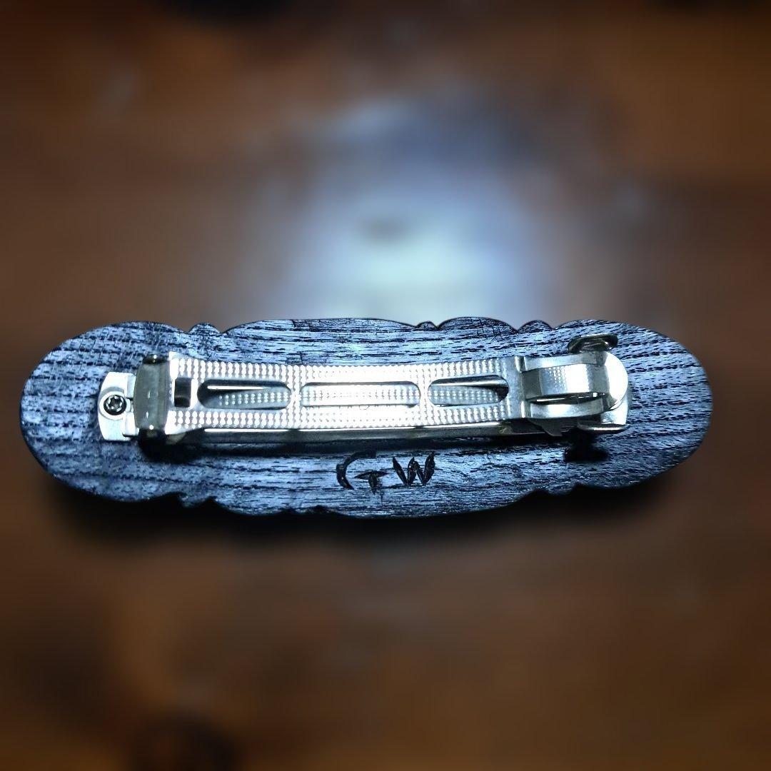 アイヌ木製彫刻模様ネックレス・バレッタ・ブレスレット６点セット