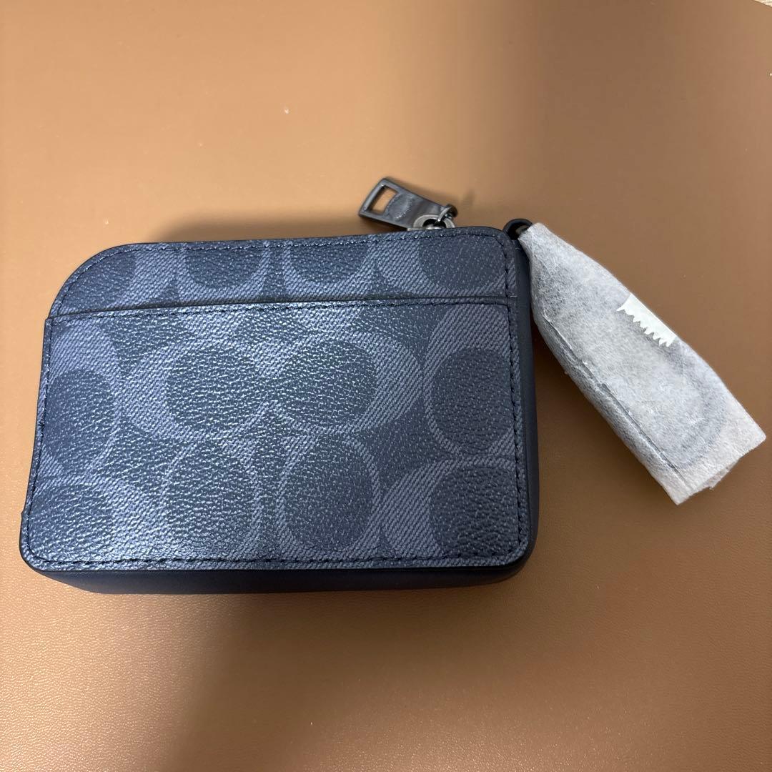 (新品)COACH Ｌジップキーケース コーチシグネチャーキャンバス