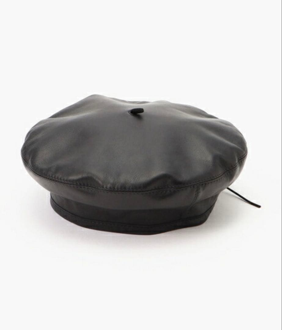 [ロレール ] ブルース ノワール ナチュラルレザー ベレー レディースSサイズ