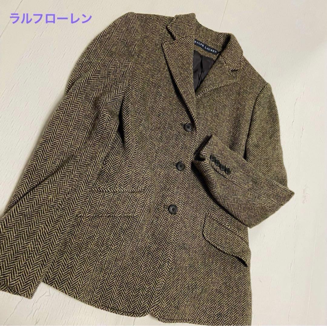 【極美品】ラルフローレン ウール ツィード ヘリンボーン 日本製 11号