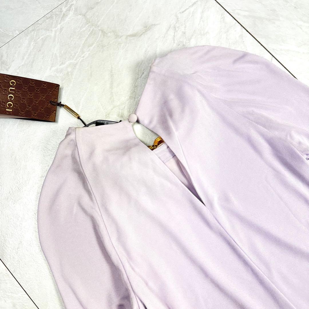 希少 GUCCI トムフォード期 ロングワンピース 花 パール 豪華 装飾 XS