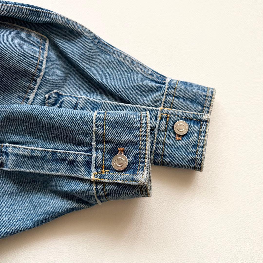 23SS 【ヌメロヴェントゥーノ】 オーバーデニムジャケット 銀ボタン 革パッチ