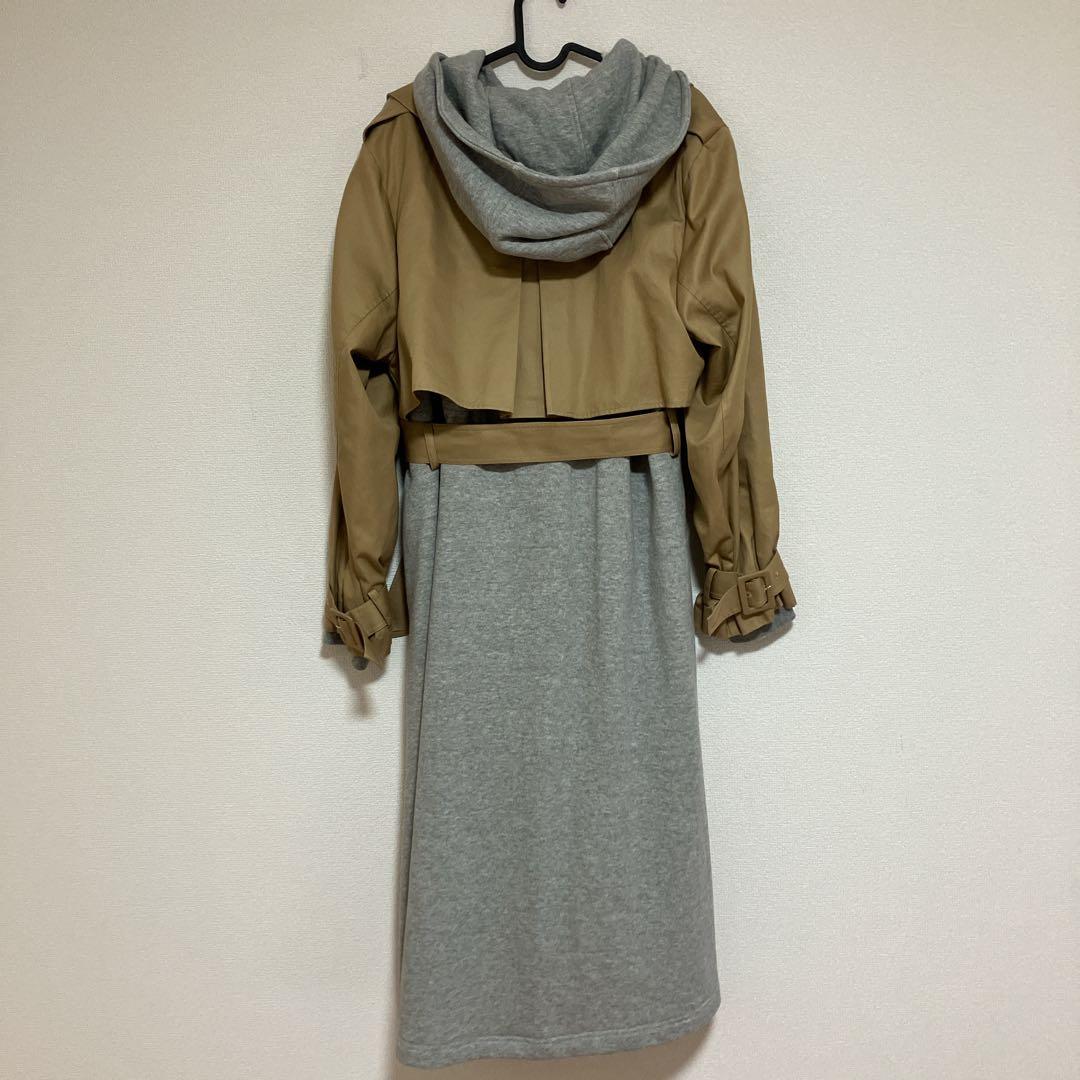 美品　AMERI スウェットドッキングトレンチコート Mサイズ