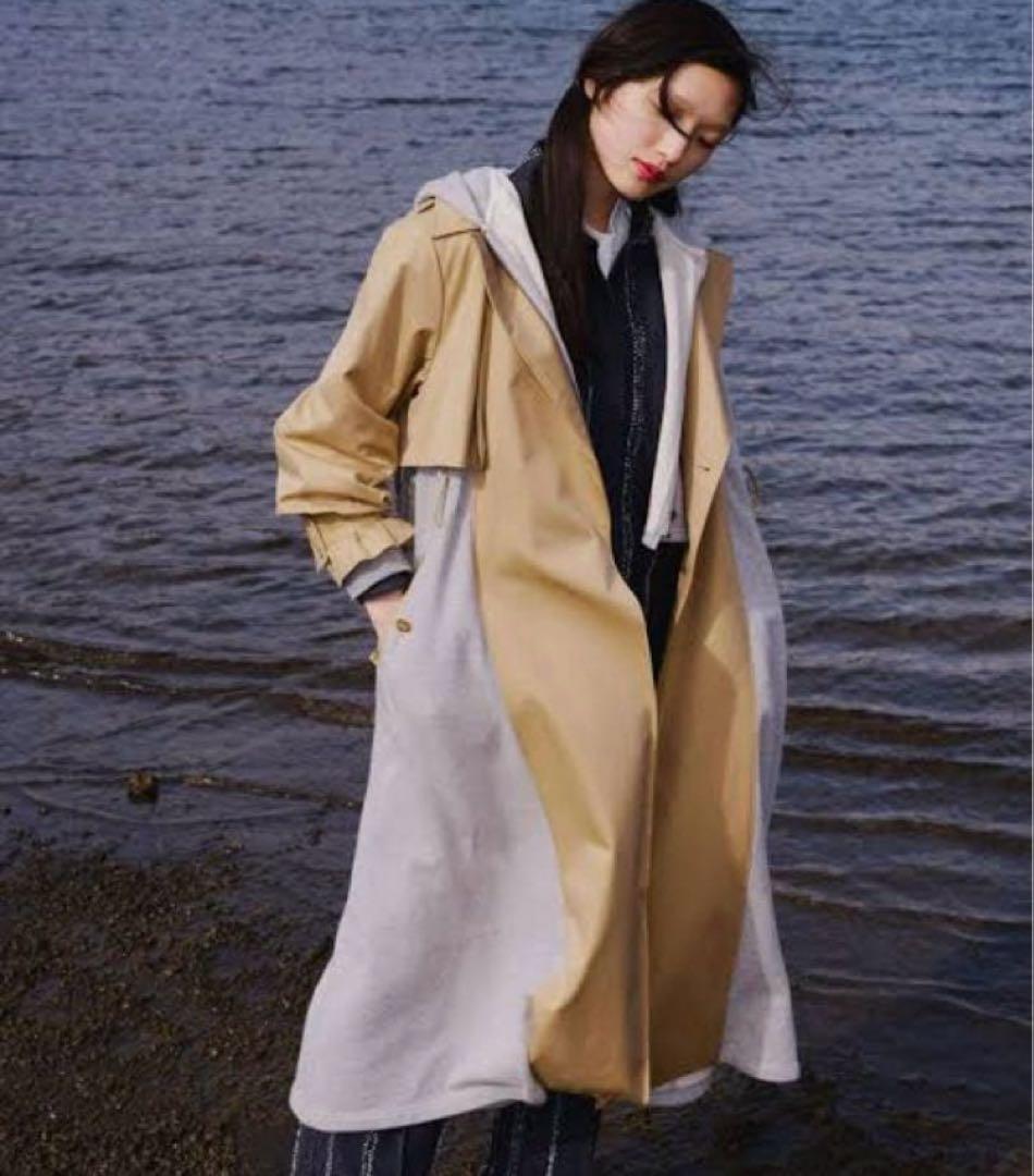 美品　AMERI スウェットドッキングトレンチコート Mサイズ